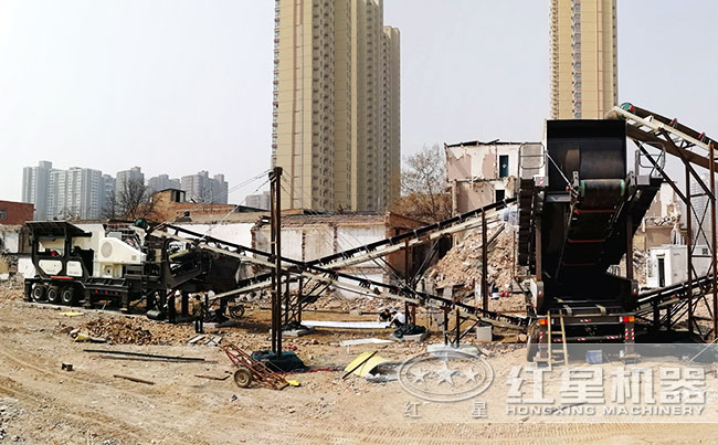 紅星河南許昌用戶建筑垃圾處理現場