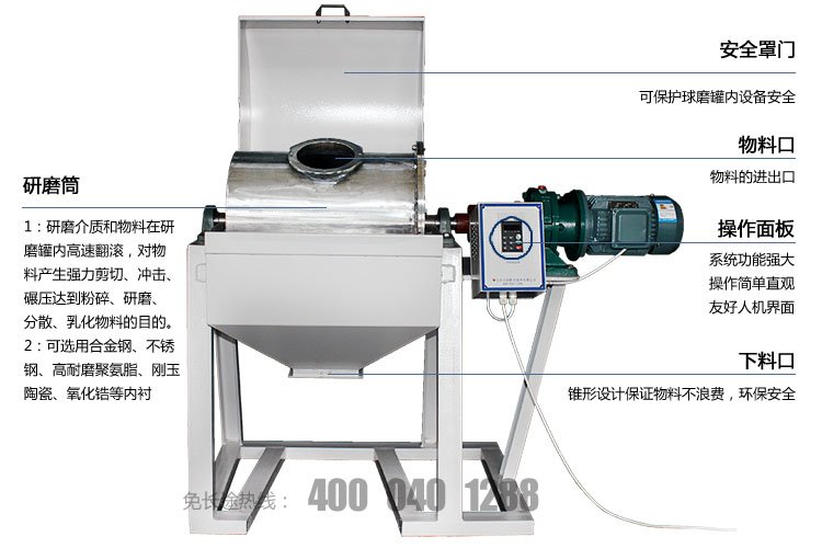 輕型滾筒式球磨機細節圖