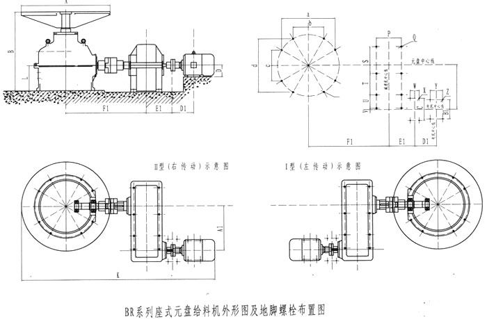 BR封閉座式圓盤給料機外形圖